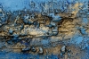 Blue Current – Blue and Gold Textured Abstract Painting