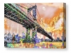 New York City Manhattan Bridge Gold 3