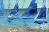 Recuerdos – Blue Sailing Boats Seascape Painting