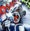 Abstract Graffiti Gorilla Painting 