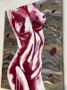 Crimson Form Canvas Painting
