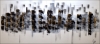 Urban Reflections – Large Black, White & Gold Abstract Cityscape