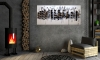 Urban Reflections – Large Black, White & Gold Abstract Cityscape