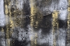 Urban Reflections – Large Black, White & Gold Abstract Cityscape