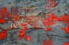 Orange Current – Orange and Grey Textured Abstract Painting