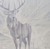 Resilience, a Winter White Stag painting
