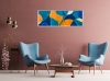 Blue and Gold Abstract Painting – Golden Balance