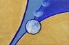 Blue and Gold Abstract Painting – Golden Balance