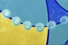 Blue and Gold Abstract Painting – Golden Balance
