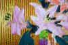 Tall Vase with Pink Lillys and Lemons 192