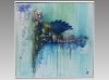 Abstract Turquoise Painting – Whispers of Azure