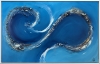 Waterworld – Blue Abstract Ocean Wave Painting