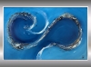 Waterworld – Blue Abstract Ocean Wave Painting
