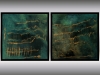 Echoes in Gold – Textured Abstract Diptych