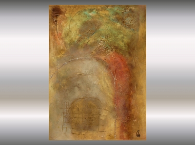 Heavens Door – Gold and Earth Tone Textured Abstract Painting