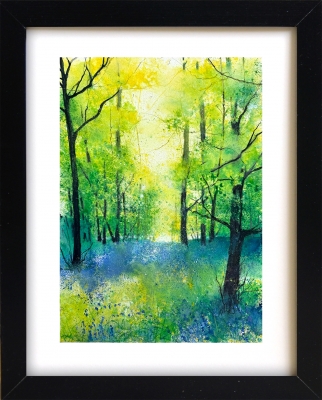 Woodland with Bluebells framed