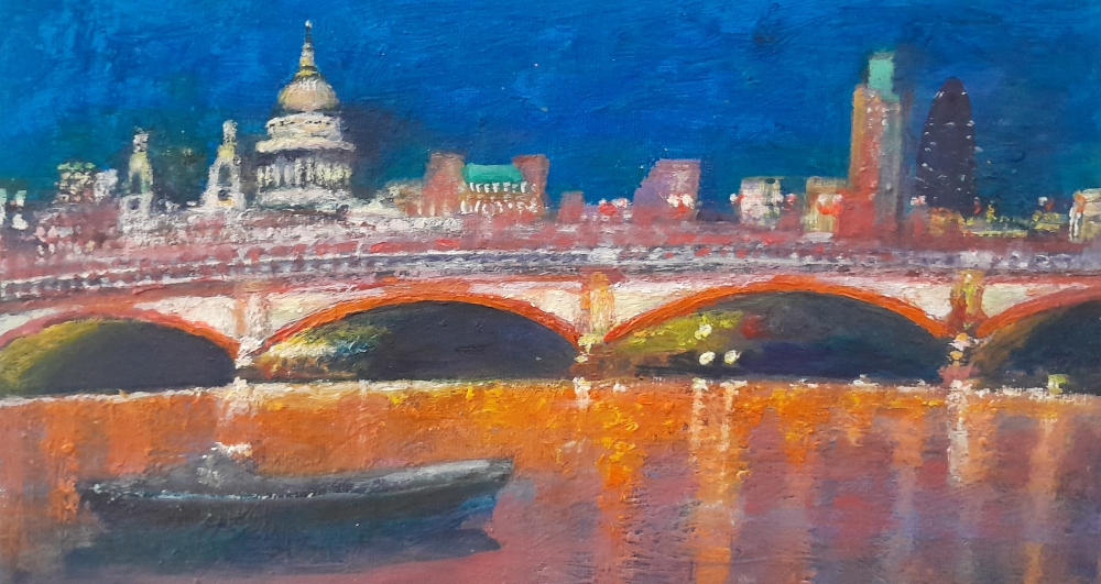 St Paul's & Blackfriars Bridge at night 