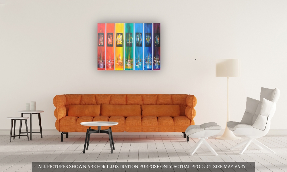 Pride symbols messges, abstract, acrylic on canvas, 36X42 inch, SKU 1022 