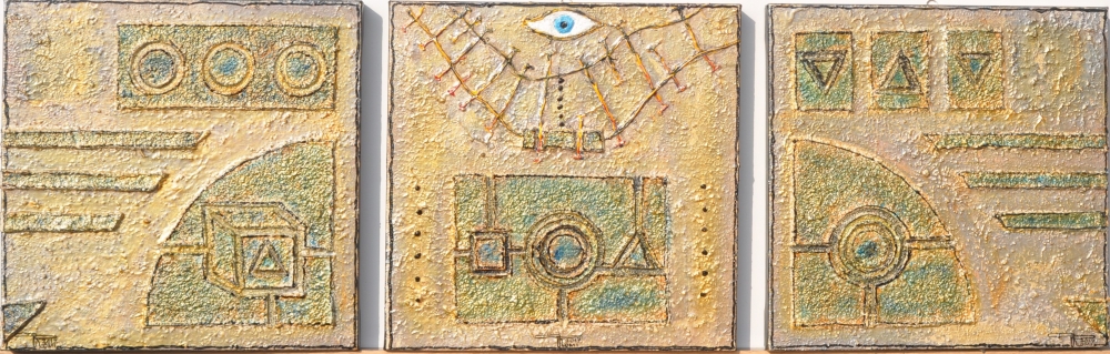 Number 666, Acrylic, on canvas, 16x48x1.5 inch, SKU 1036 