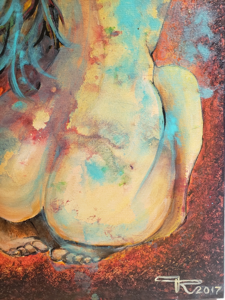 Juliette, Shakespeare,, acrylic on canvas, 12x24x1.5 inch, SKU 1040 