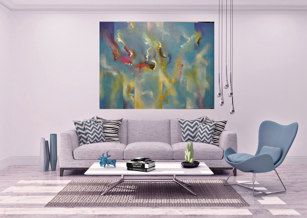 First Rhapsody, acryilic in canvas, 36X48 inch, SKU 1082