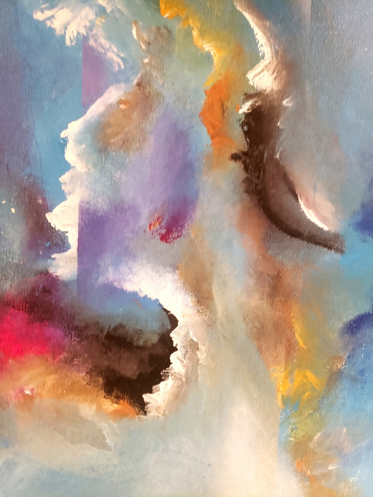 First Rhapsody, acryilic in canvas, 36X48 inch, SKU 1082