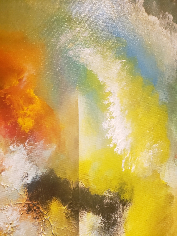 Apres midi, (Meridiem) Afternoon, 36x48x1.5 inch, 91.5x122x4 cm, 4 elements, SKU 1099 