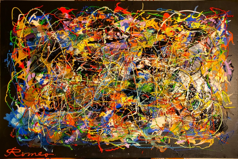 Night's Dreams, Acrylic on canvas, 24x36 inch SKU-1151 