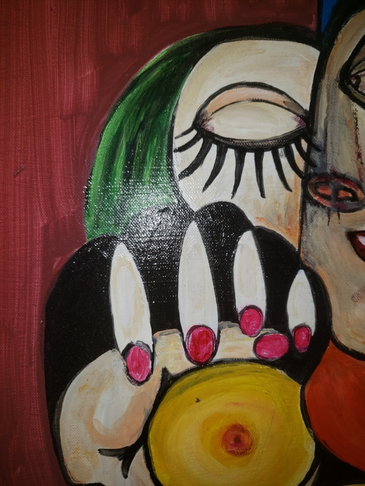 Sound of music, pianista, acrylic on canvas, 18x36x3 inch SKU 1198 