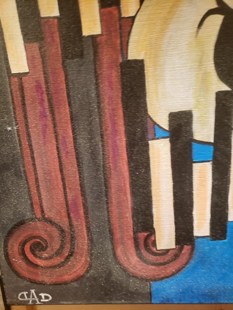 Sound of music, pianista, acrylic on canvas, 18x36x3 inch SKU 1198 