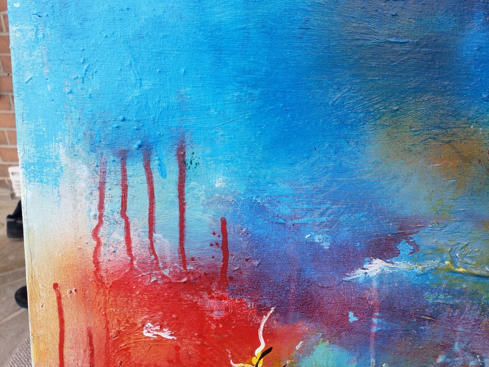 Reptilian Galaxy, acrylic on canvas, 30x40 inch, 76x101.5 cm, SKU 1199