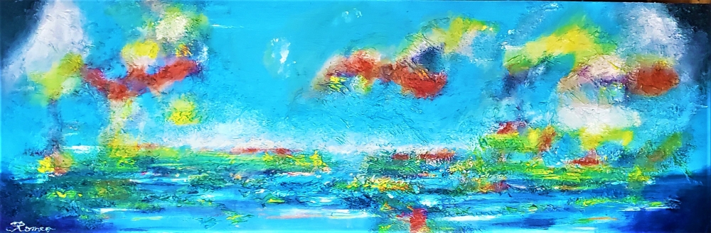 Superb summer in colors, Is a poem of light and atmosphere, 24x72 inch, 61x183 cmSKU 1201