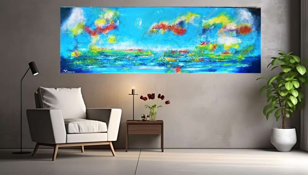 Superb summer in colors, Is a poem of light and atmosphere, 24x72 inch, 61x183 cmSKU 1201