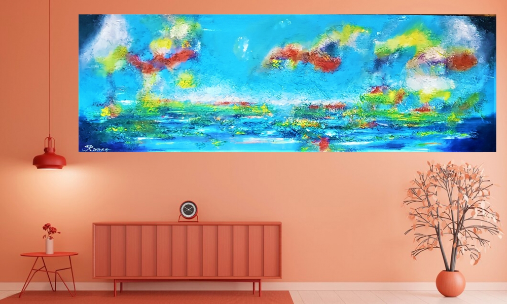 Superb summer in colors, Is a poem of light and atmosphere, 24x72 inch, 61x183 cmSKU 1201