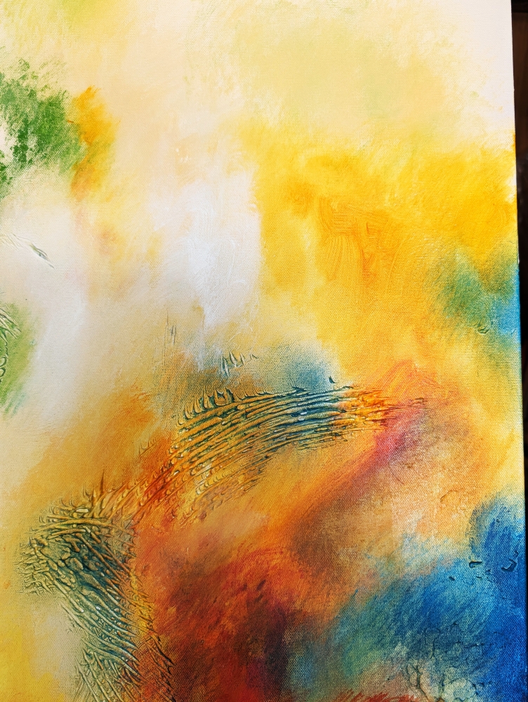 Stereo in wild laguna, acrylic on canvas,  36x48 inch, 96.5x122 cm, SKU 1208