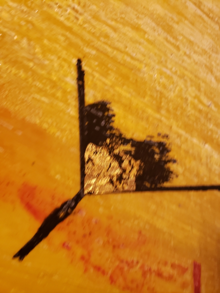 3 D,  organic beeswax on plywood, 24HX48LX1W, SKU 2001