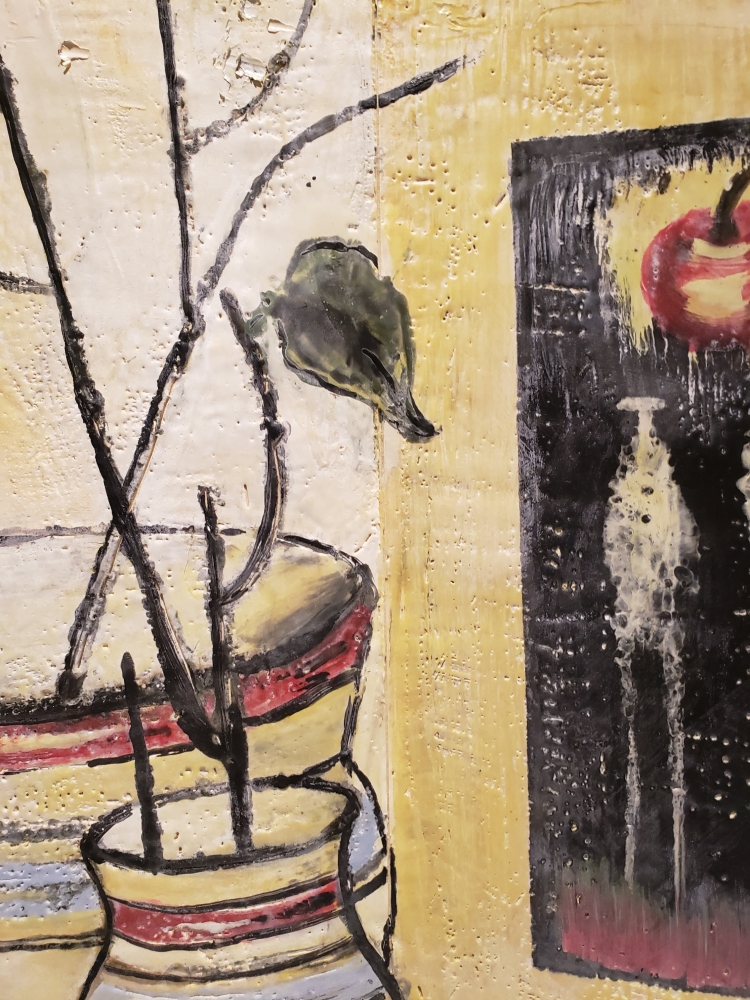 Adam and Eve, organic bees-wax, 24x24Hx1, inch, SKU 2003 