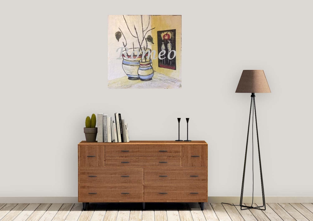 Adam and Eve, organic bees-wax, 24x24Hx1, inch, SKU 2003 