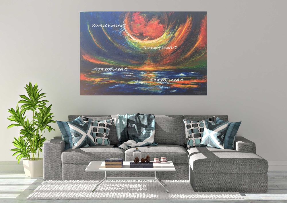 The panoramic night, organic beeswax on plywood, 32x48 inch, SKU 2008