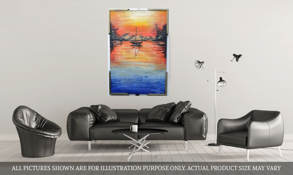 Landscape 2, 1000 Islands, bees-wax on plywood, 24X36X1.5 inch, 61.X91.5X3.5 cm, SKU 2010 