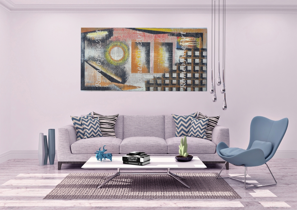 Two ... black and gold, organic bees-wax on plywood, 24Hx48LX1W inch, SKU 2013 