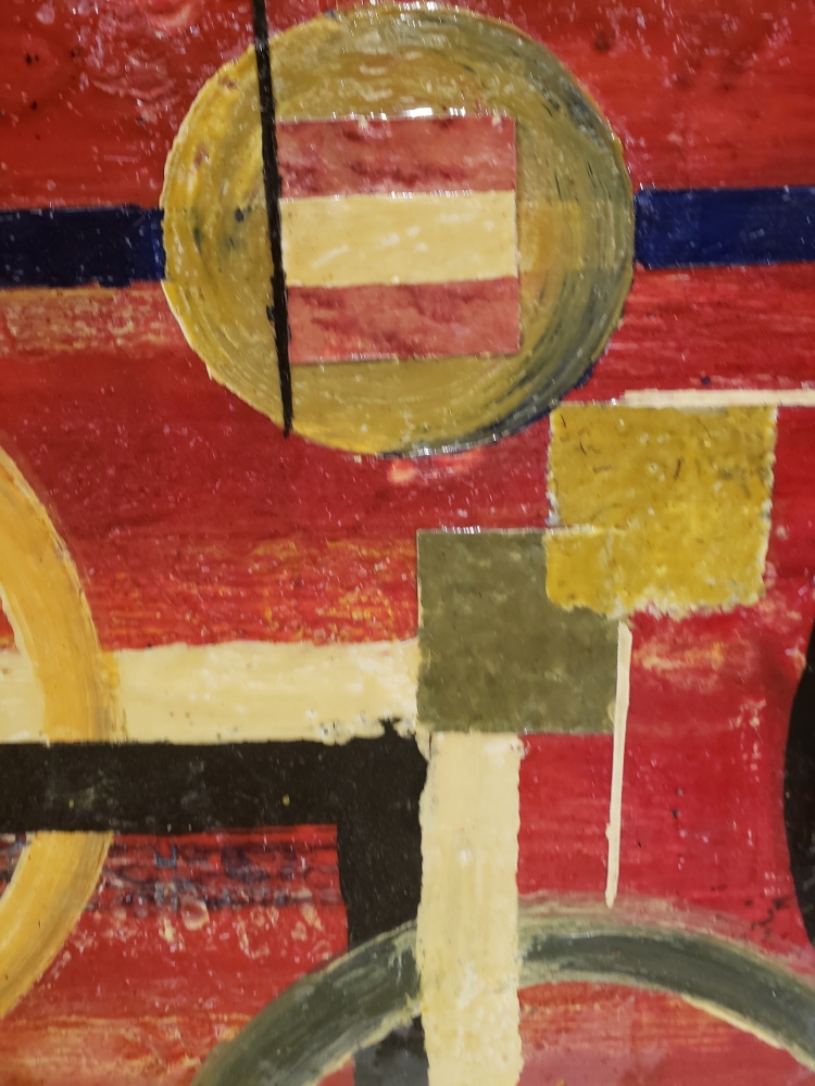 Space and time,  bees-wax on plywood, 24X48x1W inch SKU 2016 