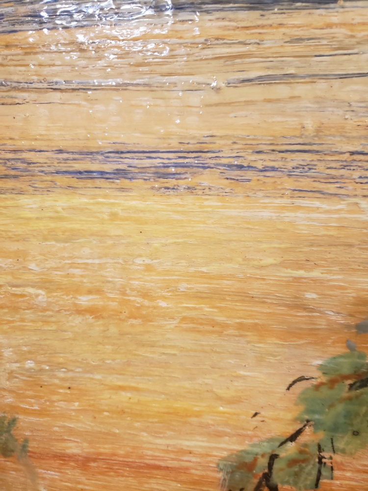 Landscape, in ontario, bees-wax on plywood, 24X24 inch Sku 2018  