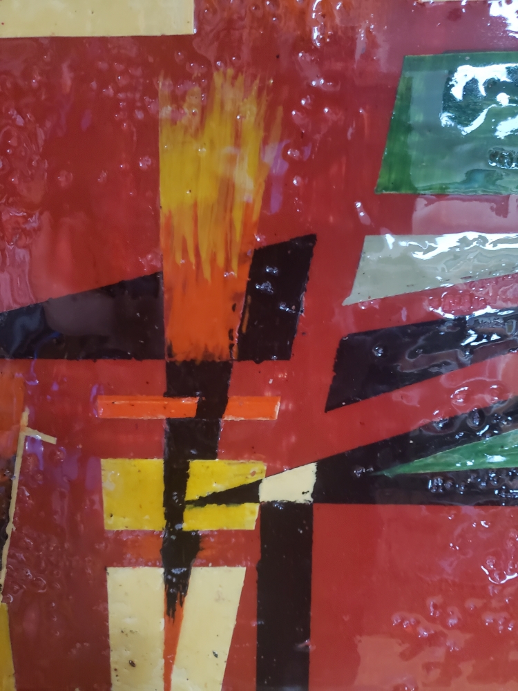 Universe's joy, organic beeswax, 24x36 inch, 2 elements, inch, SKU 2026