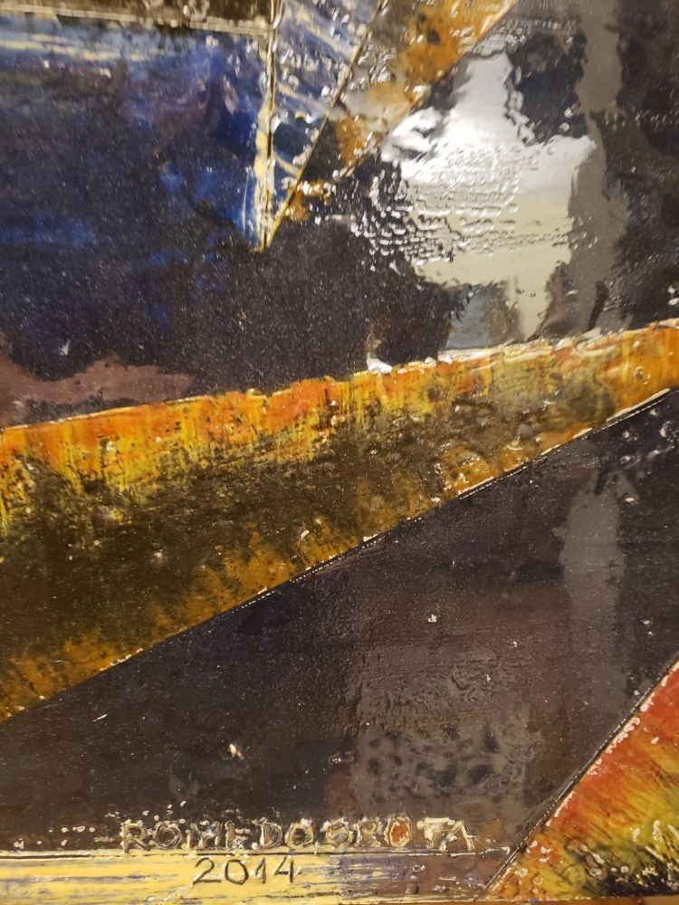 Pythagoras, organic bees-wax on plywood, 30x36 inch, SKU 2028 