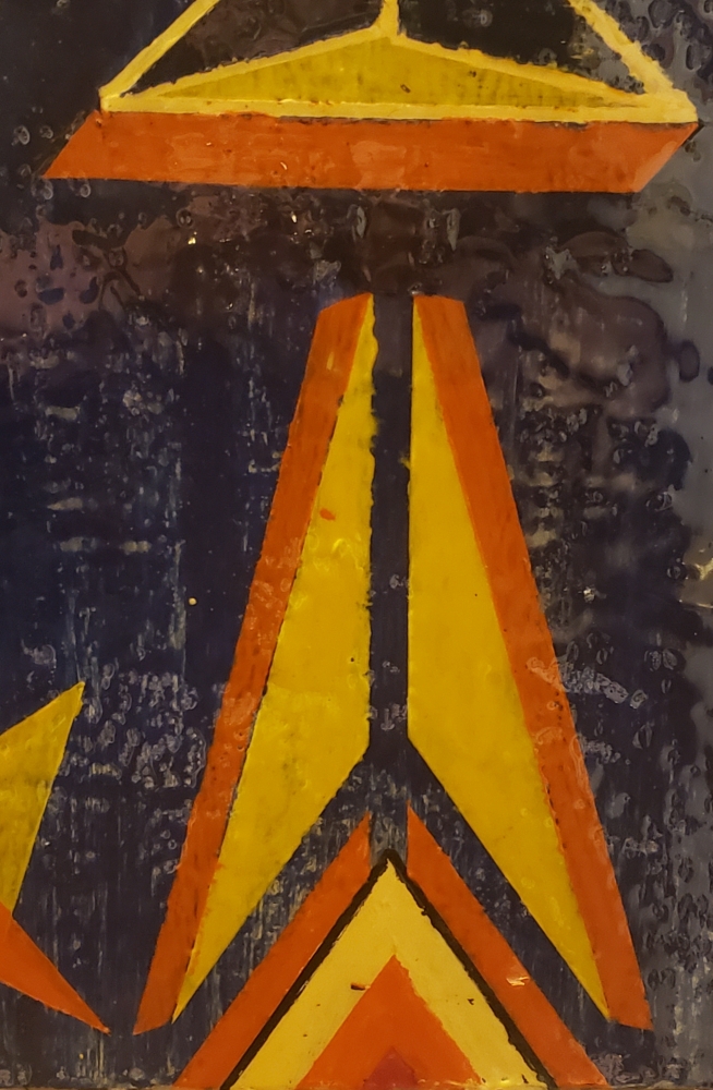 Trinity in love, organic beeswax on board, 2 elements, 36x24 inch,  SKU 2029   