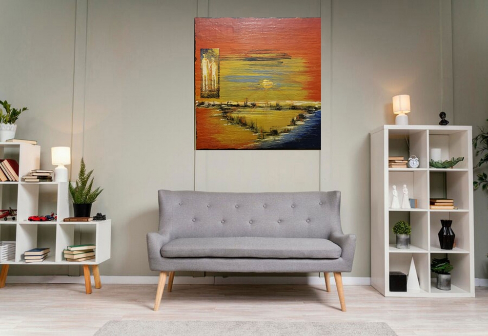 You and me, organic bees wax on board, 24x24 inch SKU 2063