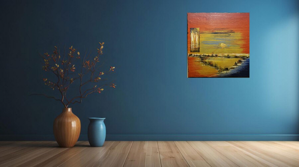 You and me, organic bees wax on board, 24x24 inch SKU 2063