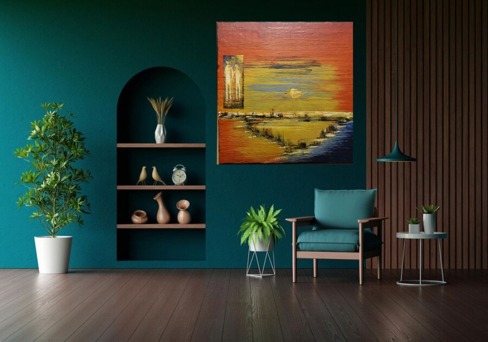 You and me, organic bees wax on board, 24x24 inch SKU 2063