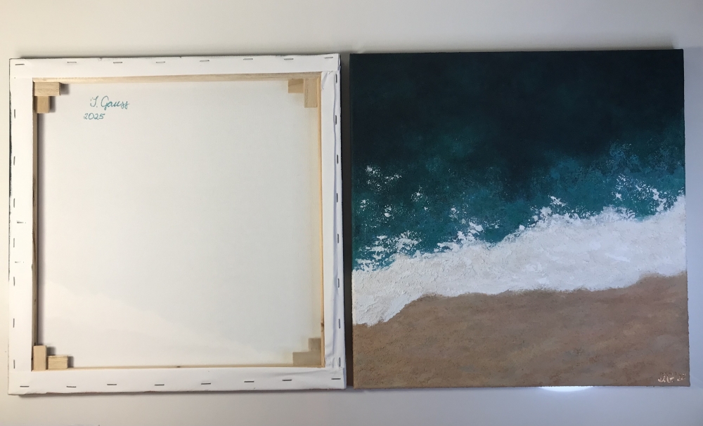 \"Coastal Serenity Diptych\"